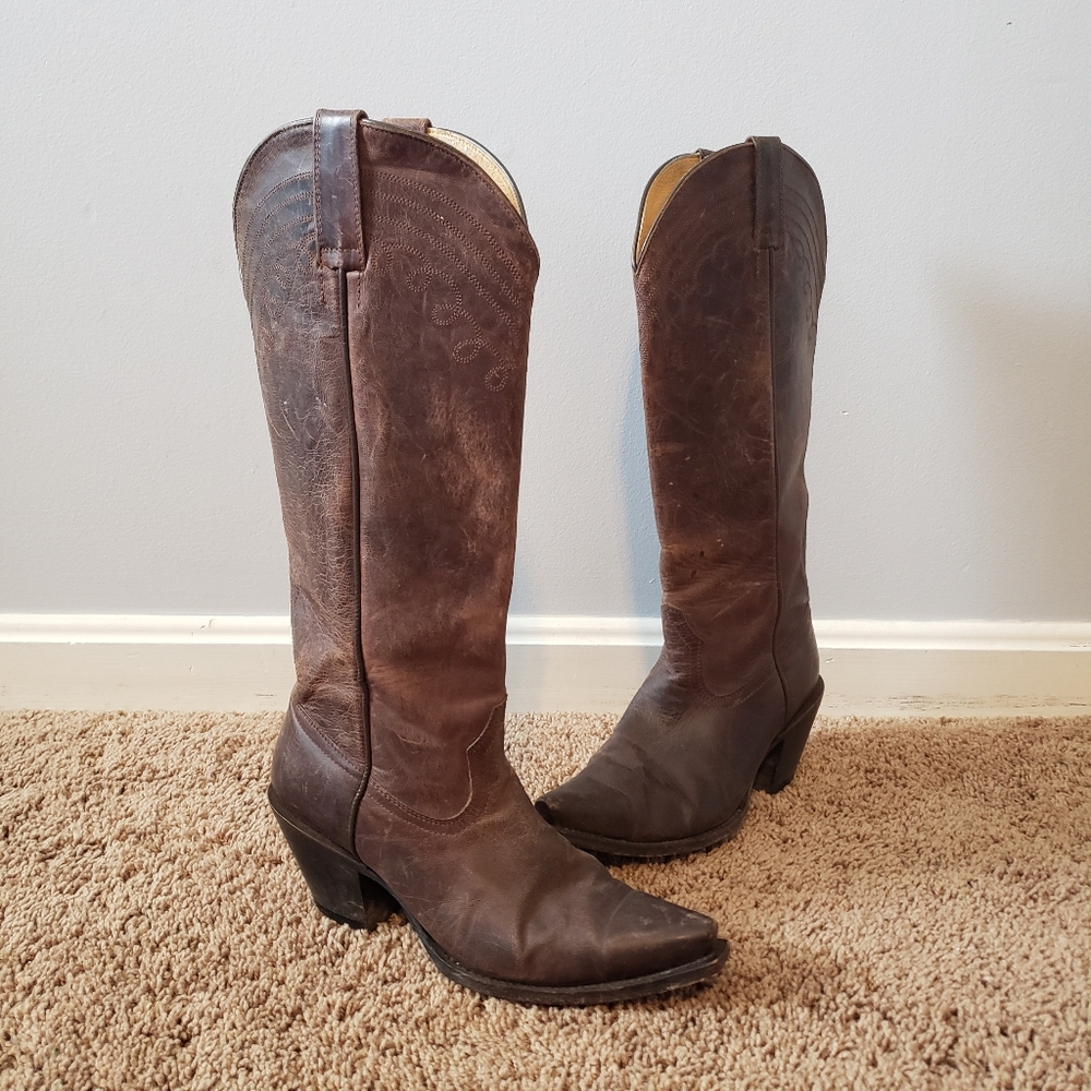 Shyanne Brown Heeled Boots